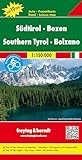 Südtirol - Bozen, Autokarte 1:150.000, Top 10 Tips: Auto- und Freizeitkarte....