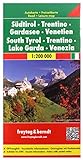 Südtirol - Trentino - Gardasee - Venetien, Autokarte 1:200.000 (freytag &...