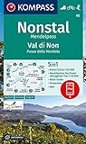 KOMPASS Wanderkarte 95 Nonstal, Mendelpass, Val di Non, Passo della Mendola...